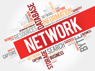 Network word cloud, business concept