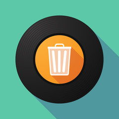 Vinyl record with a trash can