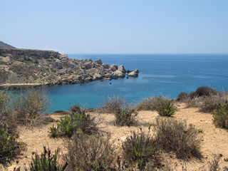 Summer in Malta long the coastline