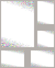Multicolor page corner design template set