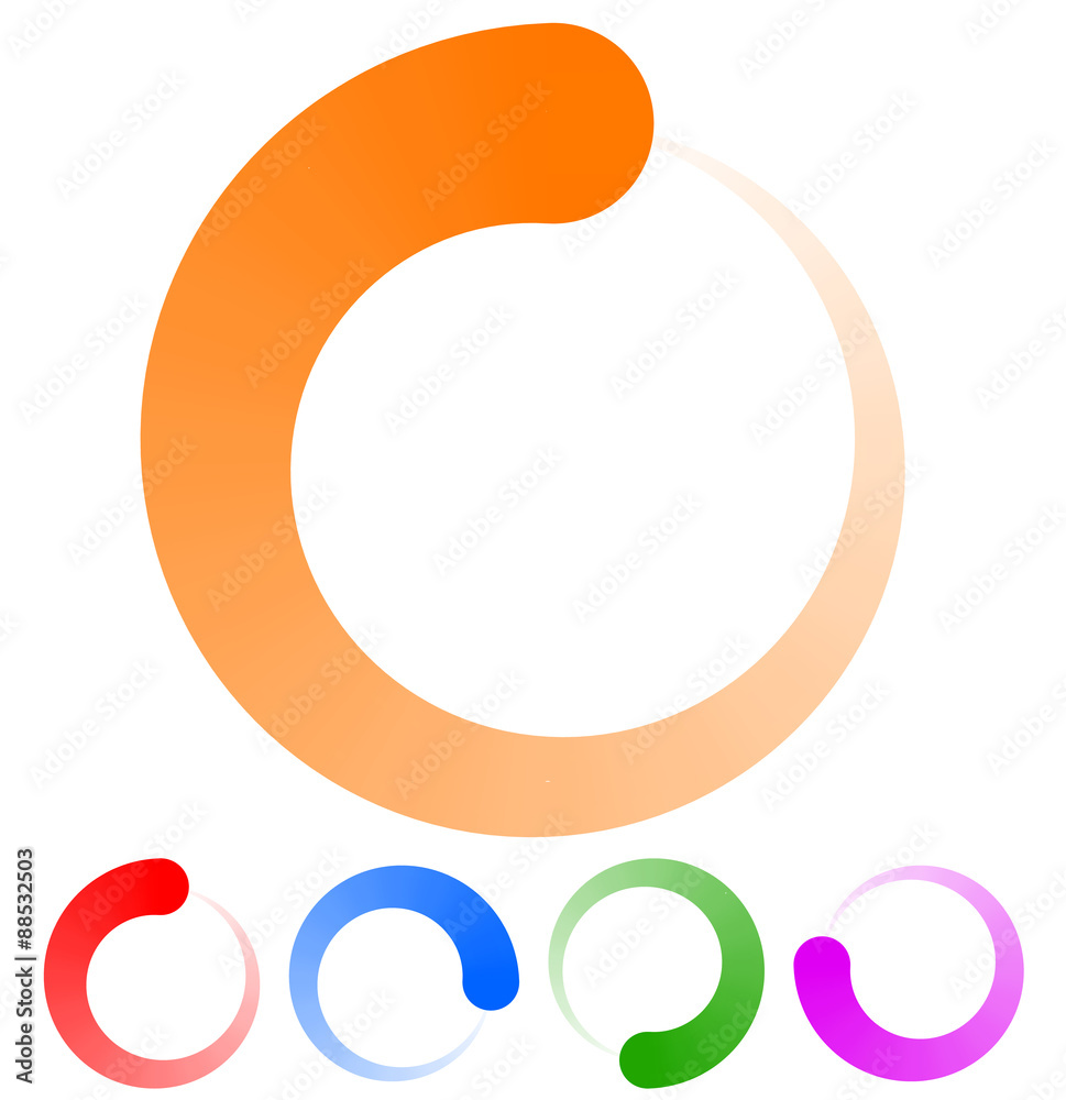 Leinwandbilder Circular preloader, buffer shapes. Colorful progress indicator i