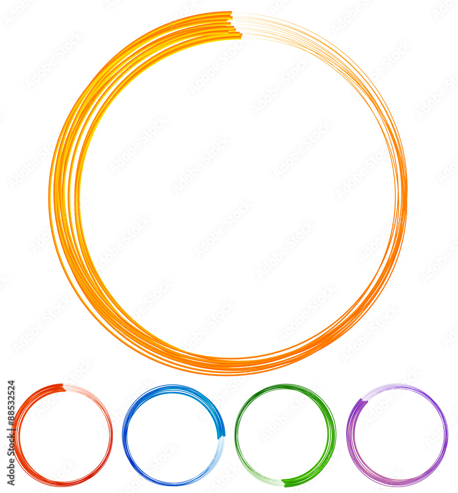 Fototapete circular preloader, buffer shapes. colorful progress indicator i