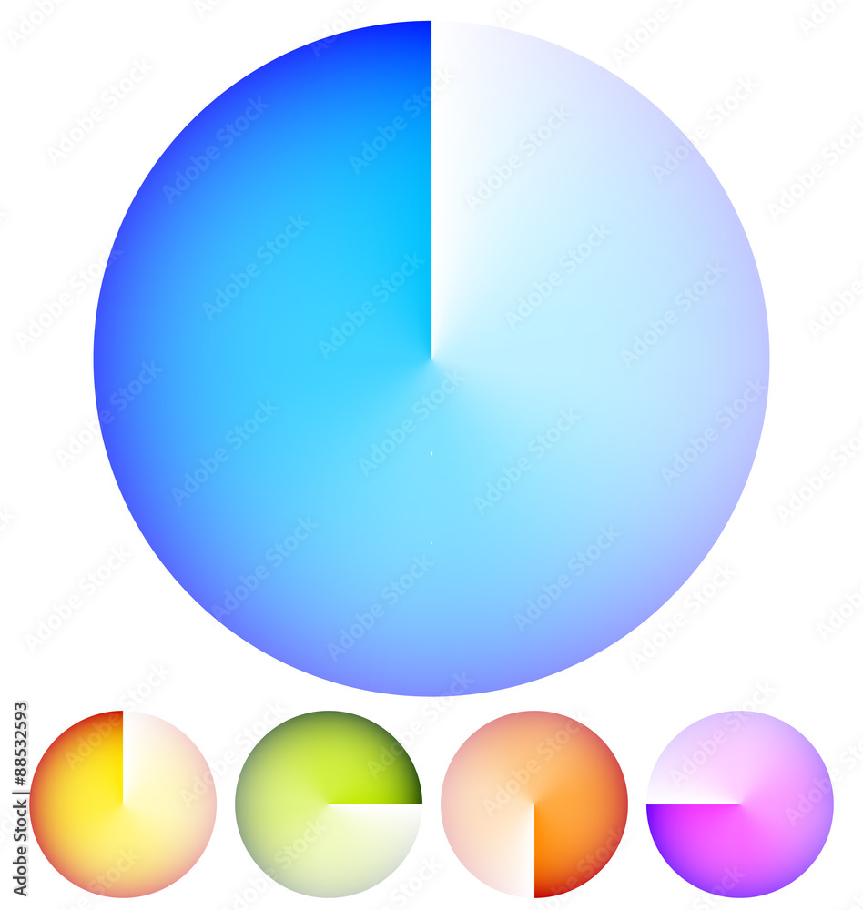 Fototapete circular preloader, buffer shapes. colorful progress indicator i