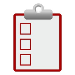 Checklist icon red empty