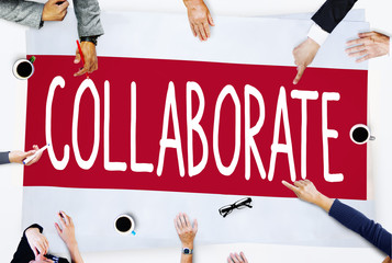 Collaborate Corporate Connection Team Support Concept