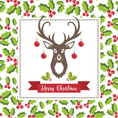 Weihnachtlicher Hintergrund mit Hirsch