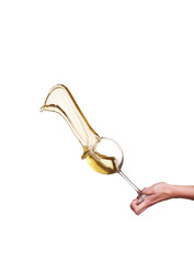 white wine splash isolated on white