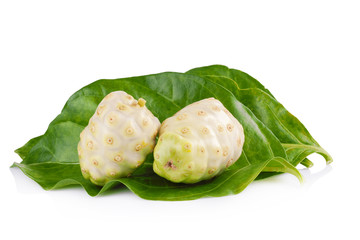 Exotic Fruit Noni on white background