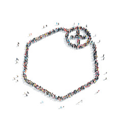 people in the shape of  frame