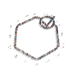 people in the shape of  frame