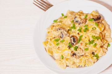 Farfalle Pasta with mushroom sauce