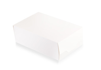 Blank box on white background