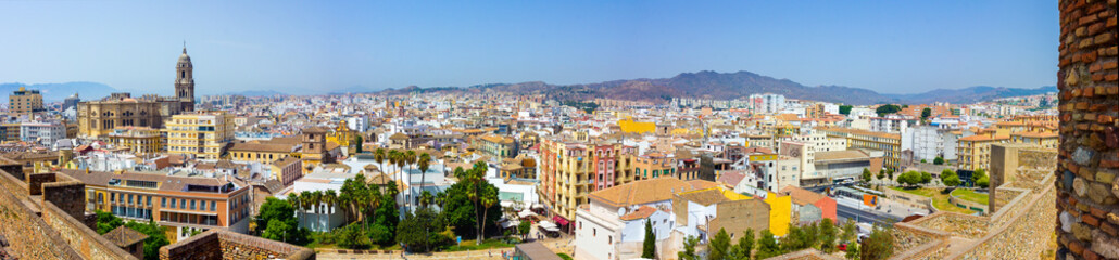 Panoramic city of Malaga, Spain