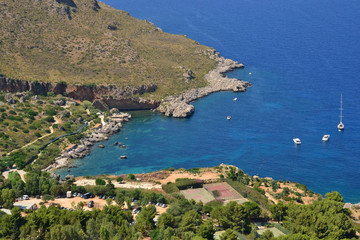 Fototapeta na wymiar riserva dello zingaro, sicilia, vista panoramica
