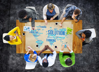 Solution Solve Problem Strategy Vision Decision Concept