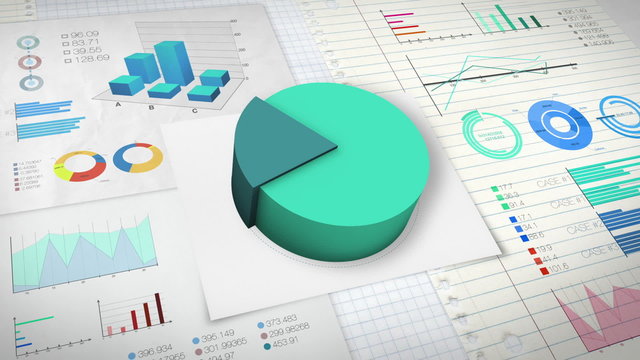 20 percent Pie chart with various economic finances graph 2(no text version)