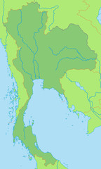 Obraz premium Thailand in grün - Vektor