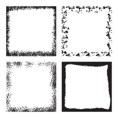 Vector Vintage Grunge Brush Stroke Dirty Overlay Distress Border