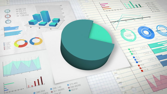 80 Percent Pie Chart With Various Economic Finances Graph 2(no Text Version)