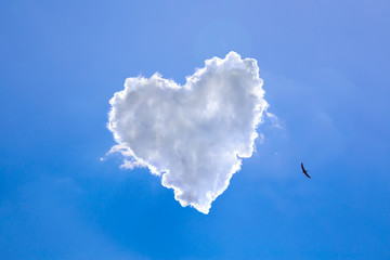 Heart shape of clouds