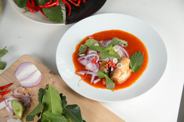  canned fish salad, food in Thailand.