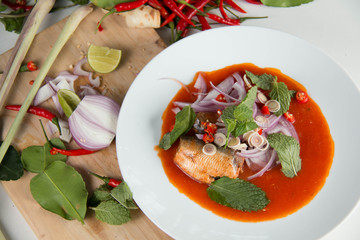  canned fish salad, food in Thailand.