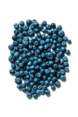 Fresh great bilberries or blueberries isolated on white background