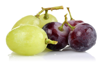 White and red grapes