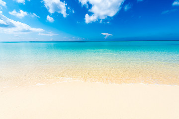 Beautiful sea and the white beach, Okinawa, Japan