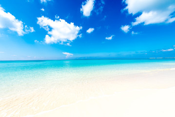 Beautiful sea and the white beach, Okinawa, Japan