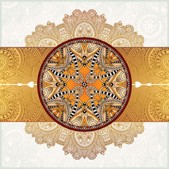 Happy Rakhi greeting card for indian holiday Raksha Bandhan 