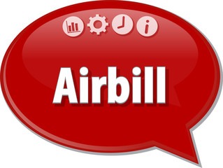 Airbill Business term speech bubble illustration