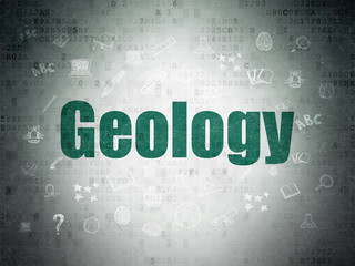 Learning concept: Geology on Digital Paper background