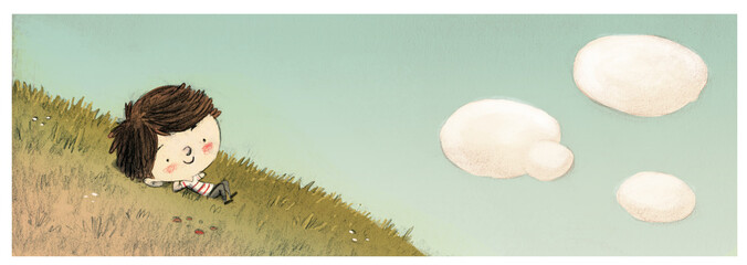 niño tumbado en un prado © cirodelia