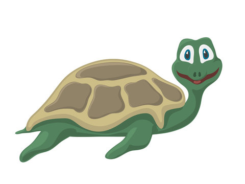 turtle, vector, cartoon, cute, tortoise, illustration, happy, animal, isolated, character, reptile, shell, green, cheerful, funny, turtles, fun, mascot, wildlife, wild, comic, art