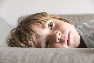 Little girl watching TV