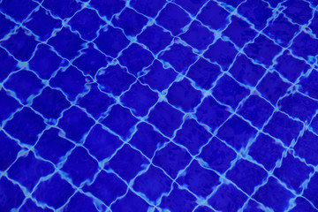 Background of water in the swimming pool with a wave.