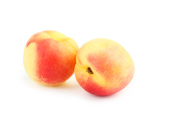 Fototapeta na wymiar Fresh apricots isolated on a white