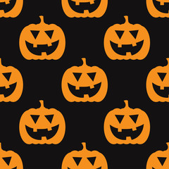 seamless pattern with pumpkins for Halloween