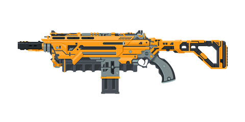 Futuristic Weapon.
A vector illustration of a large caliber science fiction weapon.