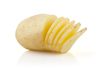 Potatoes and Slices isolated on white background