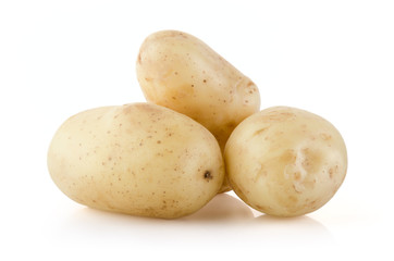 Potatoes isolated on white background