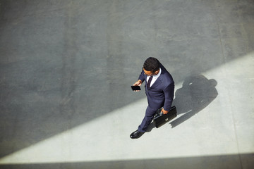 Businessman with cellphone