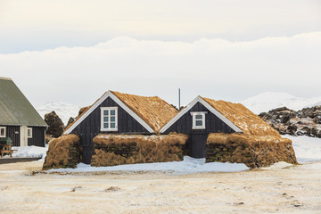 Iceland typical houses