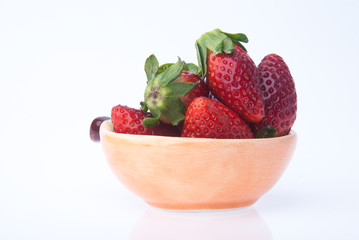 strawberry, fresh red strawberry on background