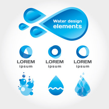 Water drop illustration for info graphic or logo.