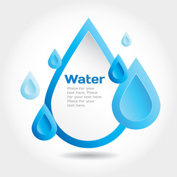 Water drop illustration for info graphic.