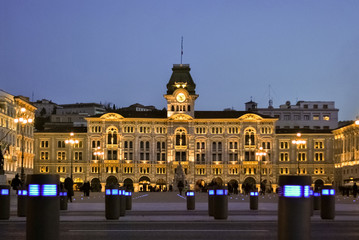 Fototapeta na wymiar The City Hall of Trieste (northern Italy)