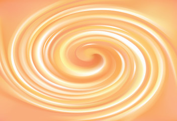 Vector light orange background of swirling texture