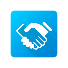 Fototapeta premium Long-Shadow Blue App Icon Design